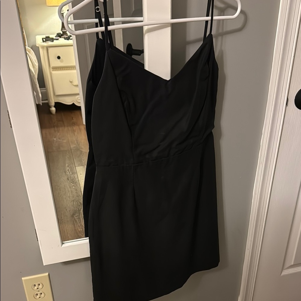 Dynamite Black Spaghetti Strap Mini Slip Dress
